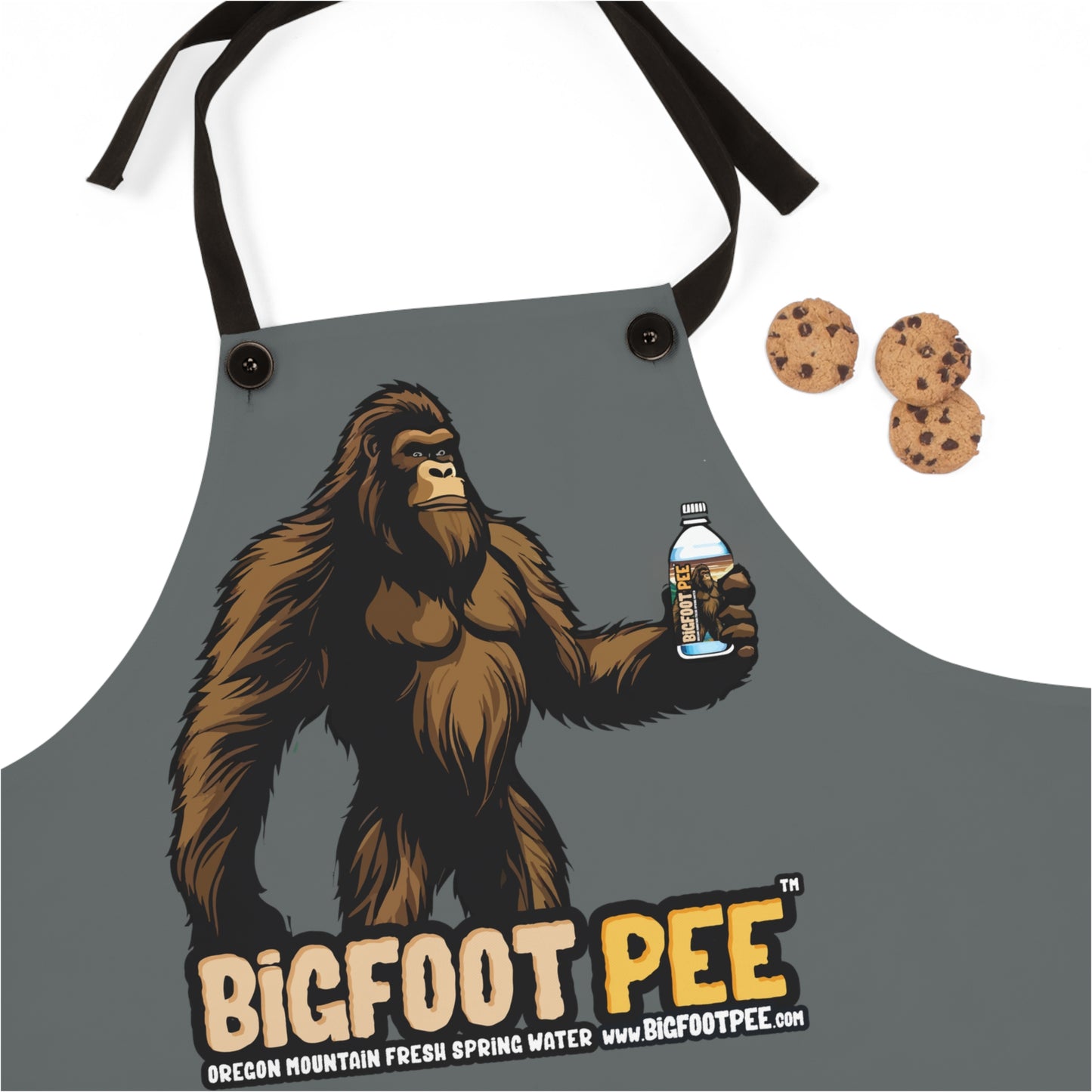 Bigfoot Pee Grey Apron (AOP)