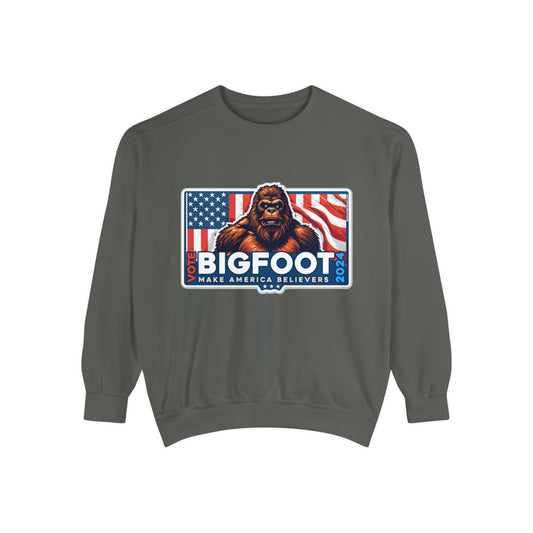 Bigfoot for President 2024 Unisex Garment-Dyed Sweatshirt