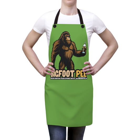 Bigfoot Pee Green Apron (AOP)
