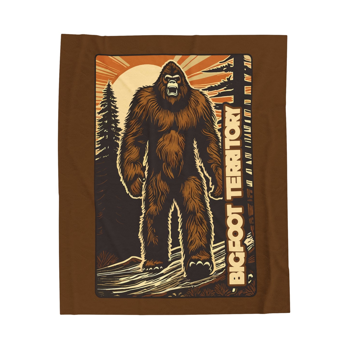 Bigfoot Territory lll Velveteen Plush Blanket