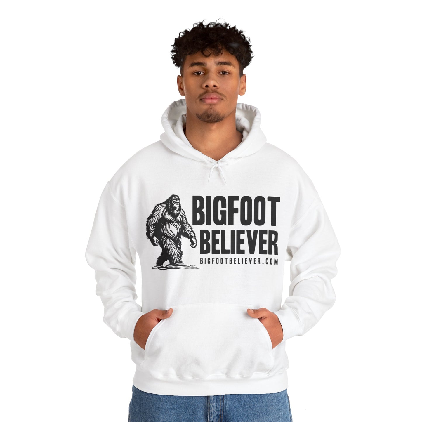 Bigfoot Believer. Unisex Adult Hooded Heavy Blend Sweatshirt