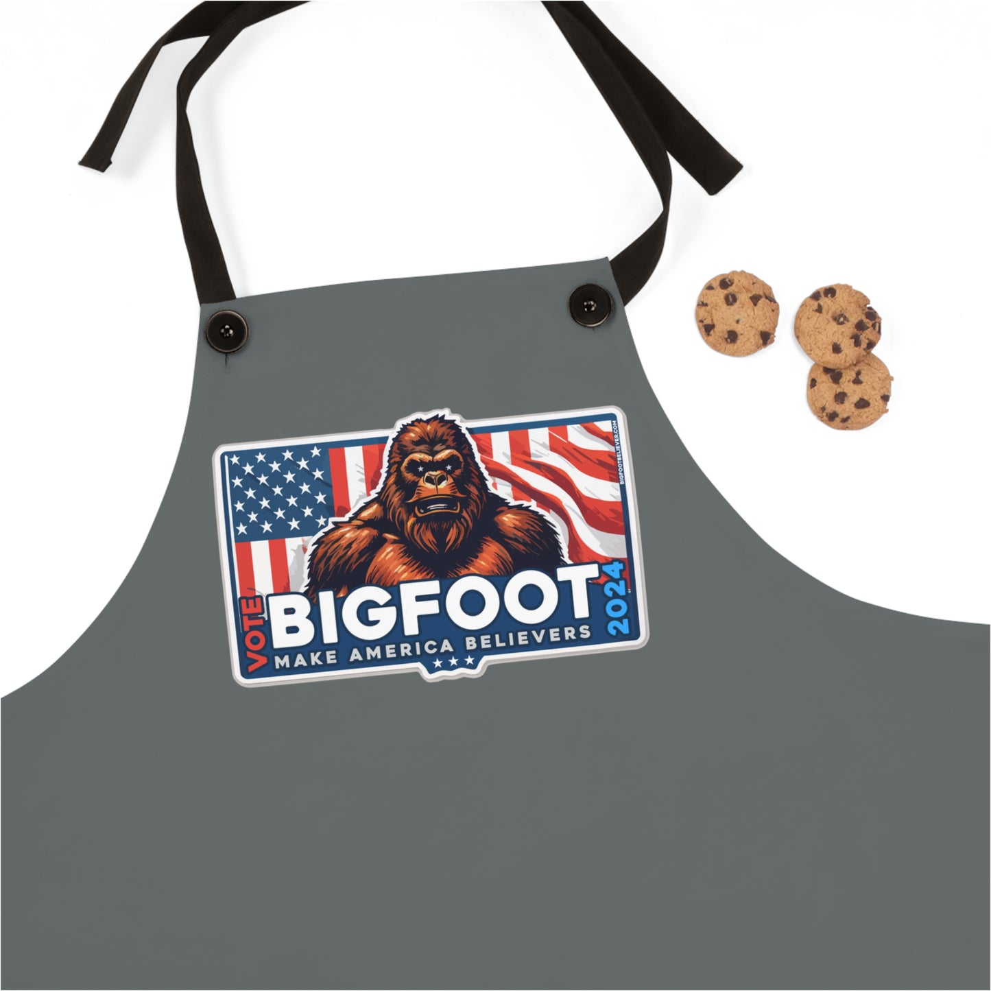 Bigfoot for President 2024 Grey Apron (AOP)