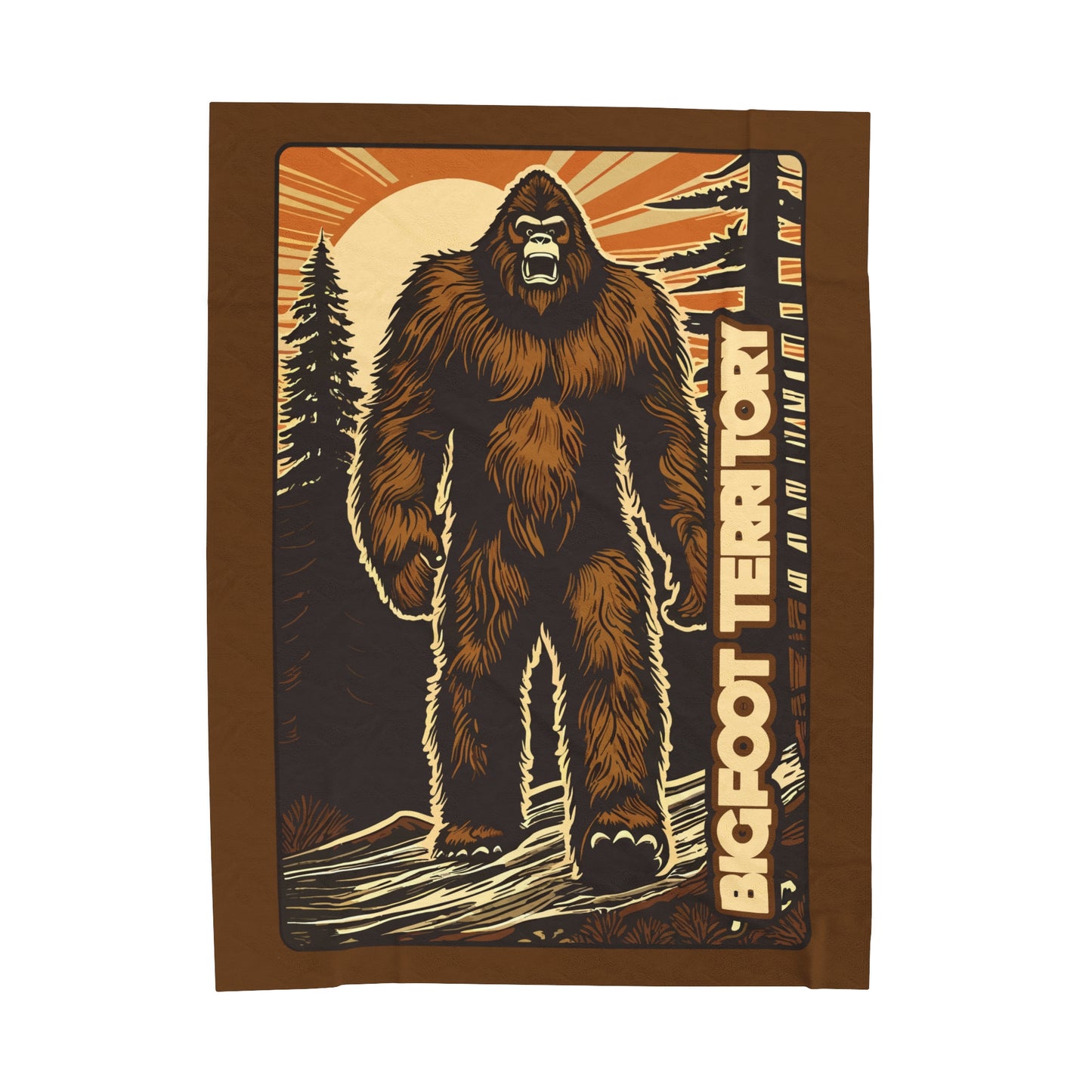 Bigfoot Territory lll Velveteen Plush Blanket