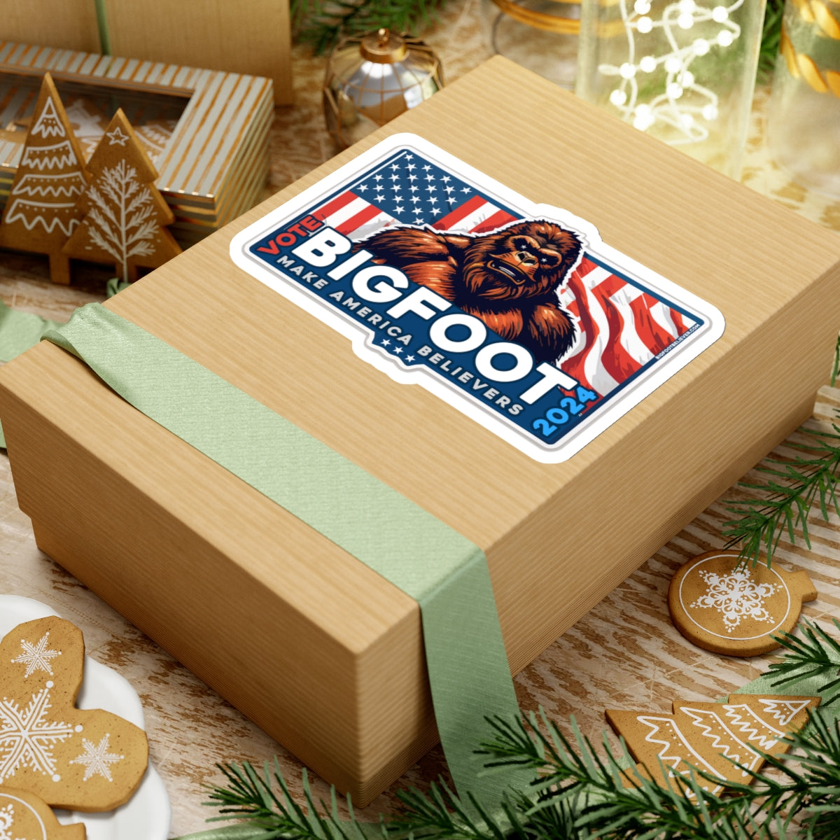 Bigfoot for President 2024 Kiss-Cut Stickers