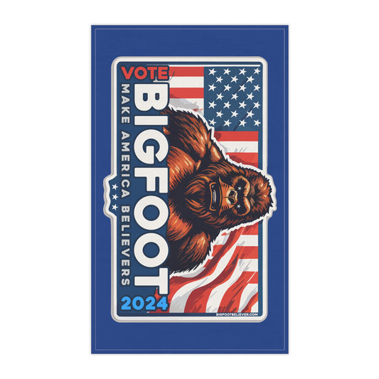 Bigfoot for President 2024 Blue Kitchen Towel