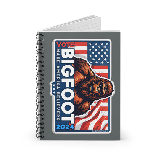 Bigfoot for President 2024 Spiral Notebook - Ruled Line