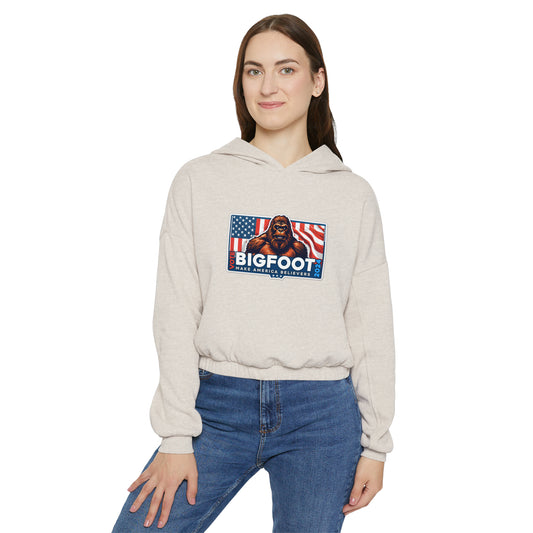 Bigfoot for President 2024 Women's Cinched Bottom Hoodie