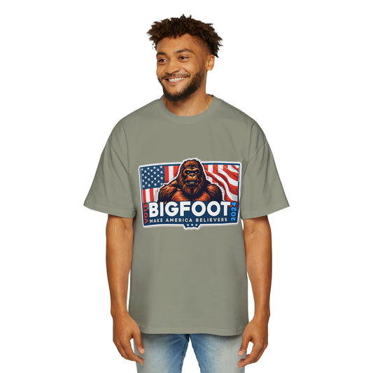 Bigfoot for President 2024 Men's Heavy Oversized Tee