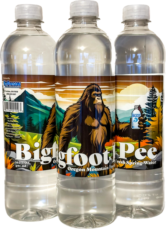 Bigfoot Pee, Oregon Mountain Fresh Spring Water 20 floz