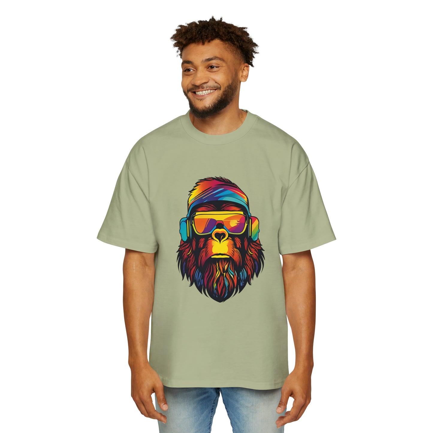 Disco Bigfoot Men's Heavy Oversized Tee