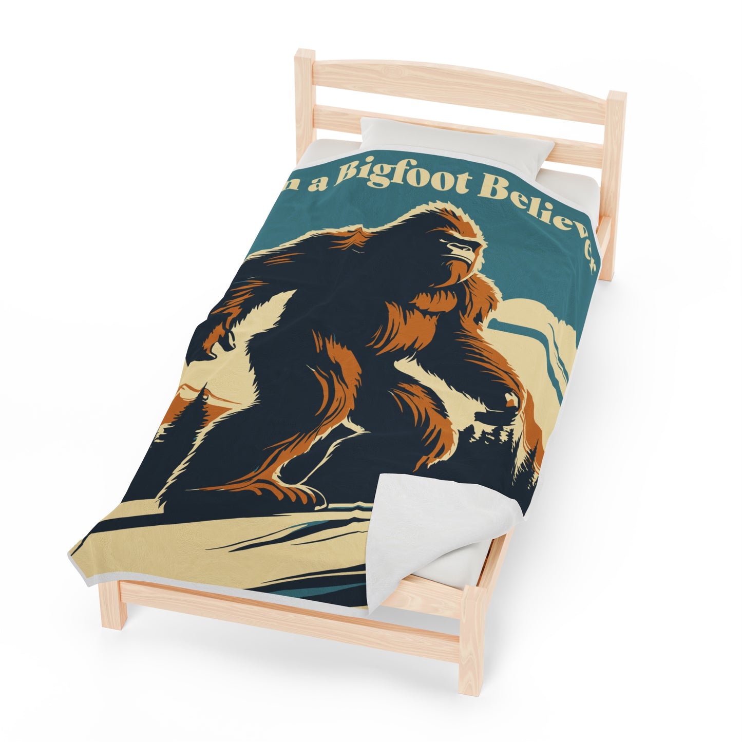 I'm a Bigfoot Believer Velveteen Plush Blanket