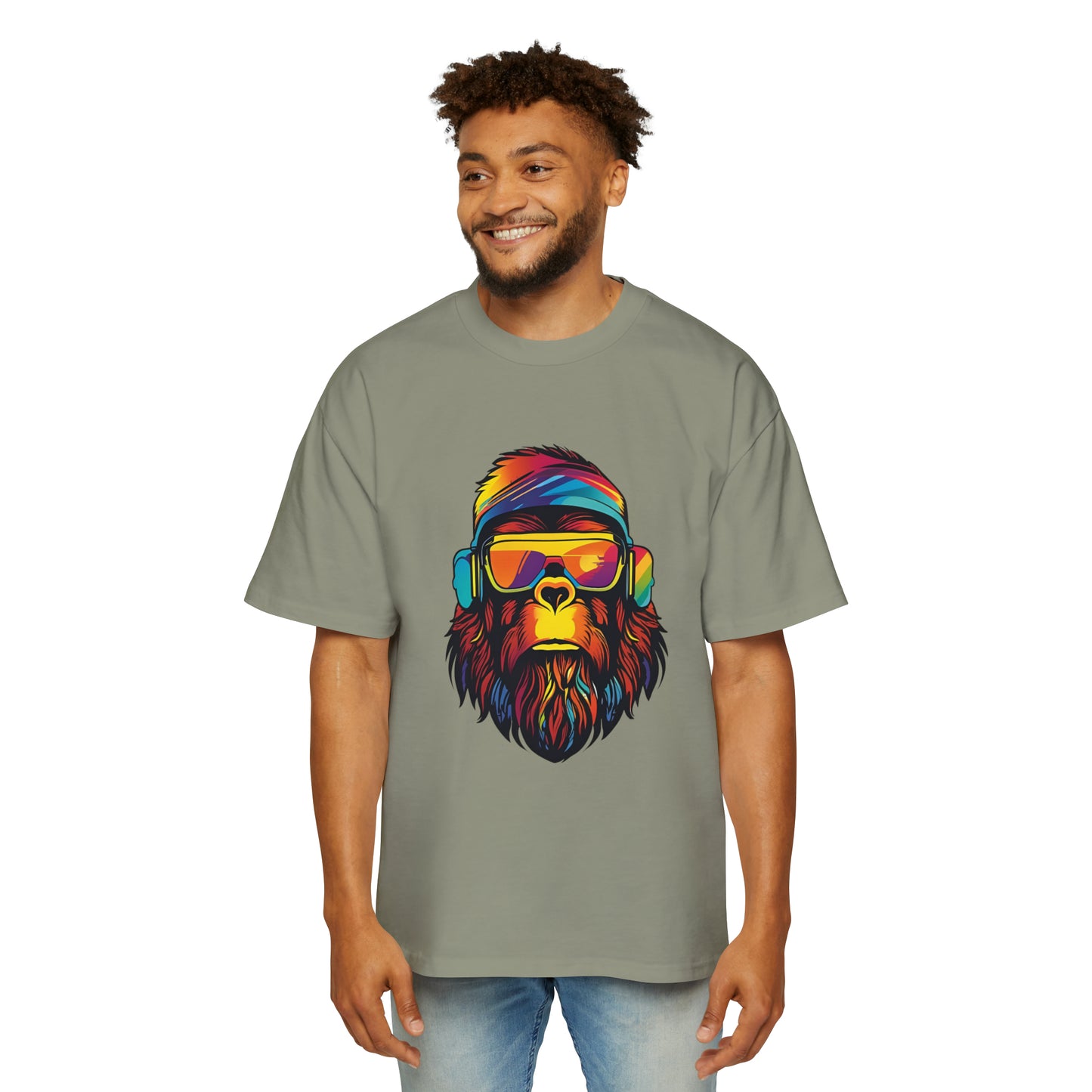 Disco Bigfoot Men's Heavy Oversized Tee