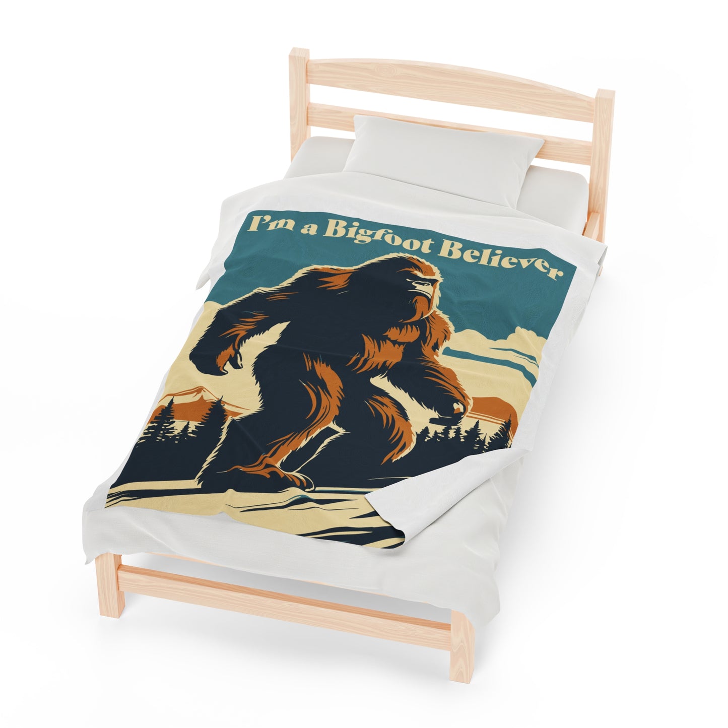 I'm a Bigfoot Believer Velveteen Plush Blanket