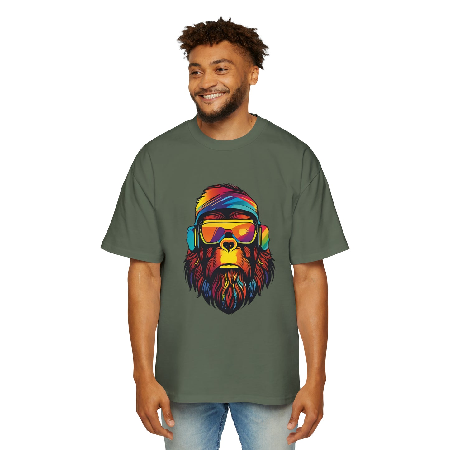 Disco Bigfoot Men's Heavy Oversized Tee