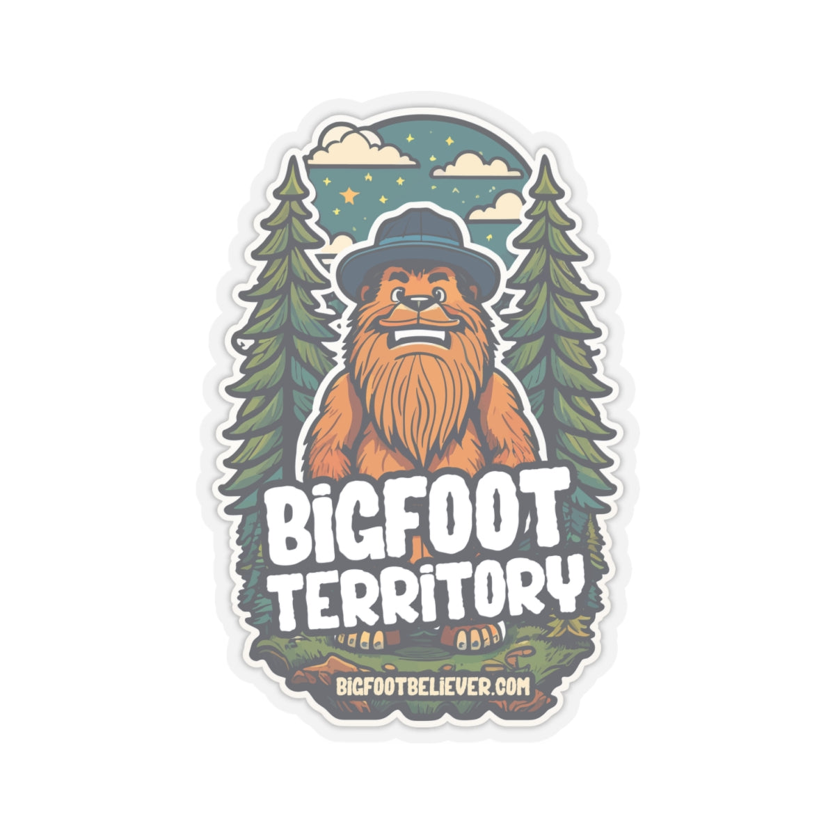 Bigfoot Territory lll Kiss-Cut Stickers
