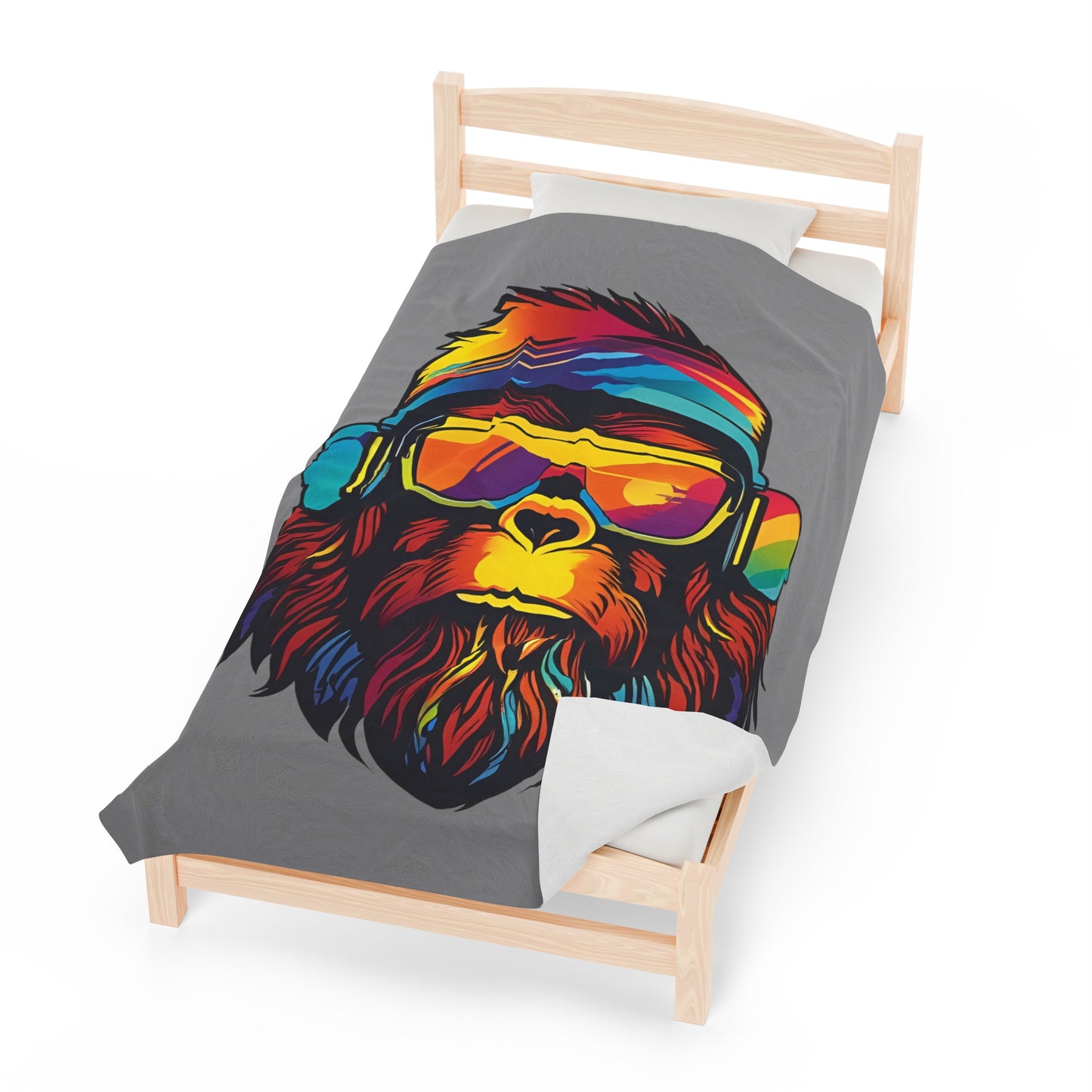 Disco Bigfoot Velveteen Plush Blanket