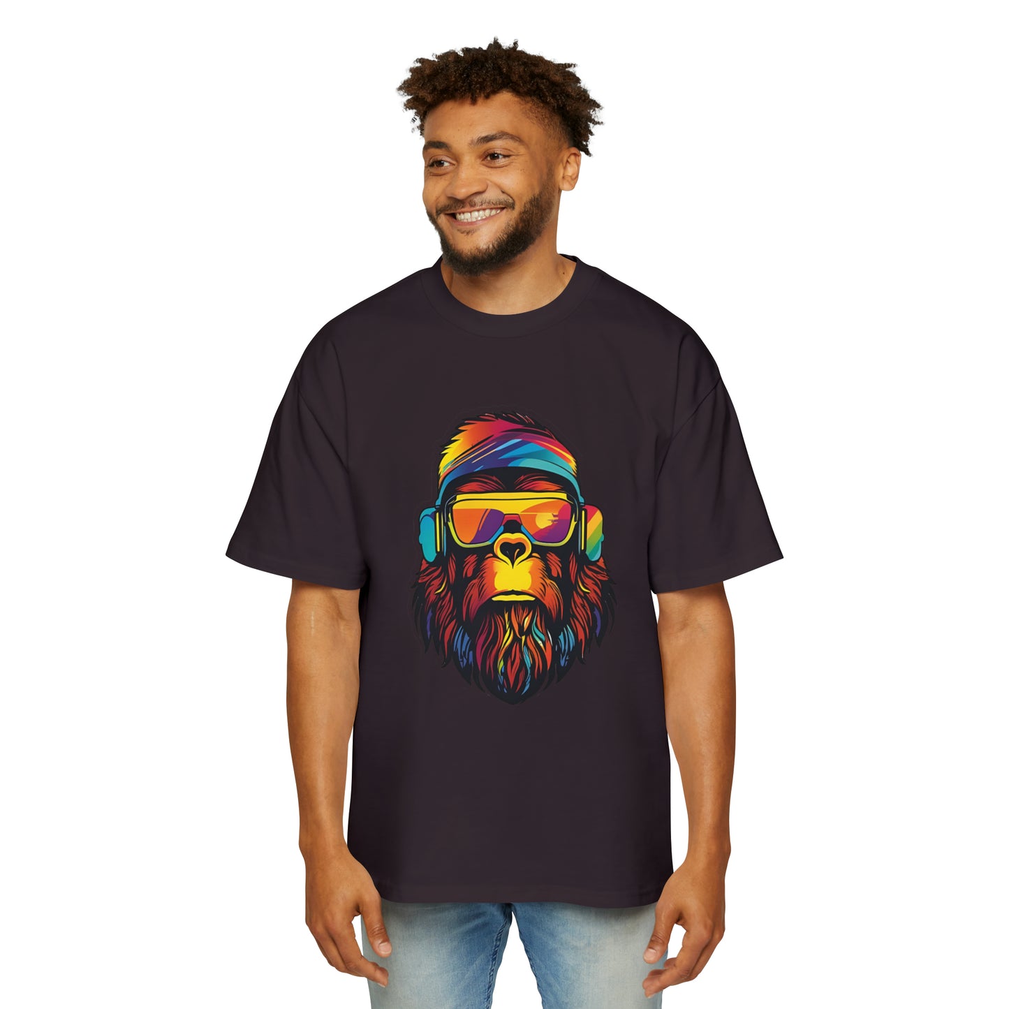 Disco Bigfoot Men's Heavy Oversized Tee