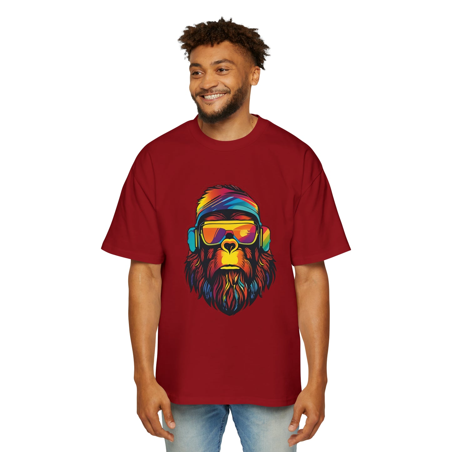 Disco Bigfoot Men's Heavy Oversized Tee