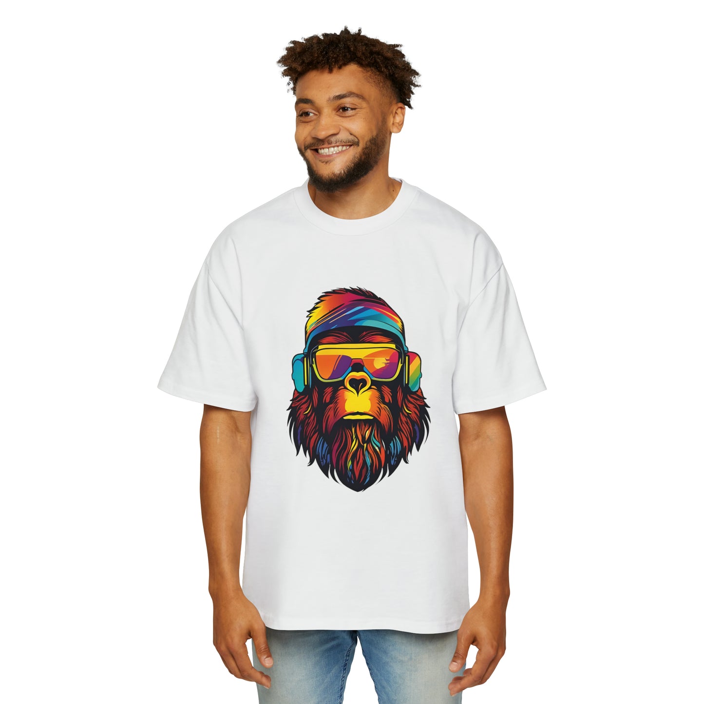 Disco Bigfoot Men's Heavy Oversized Tee