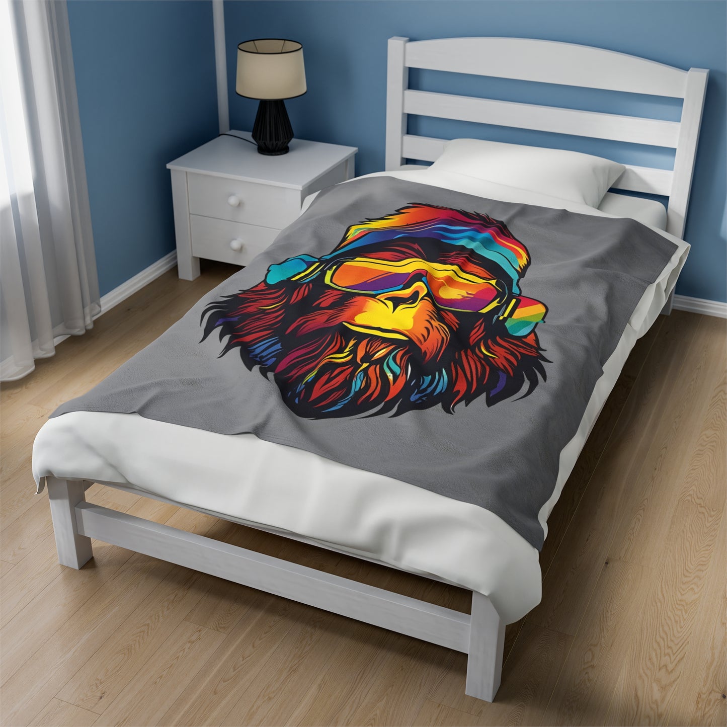 Disco Bigfoot Velveteen Plush Blanket