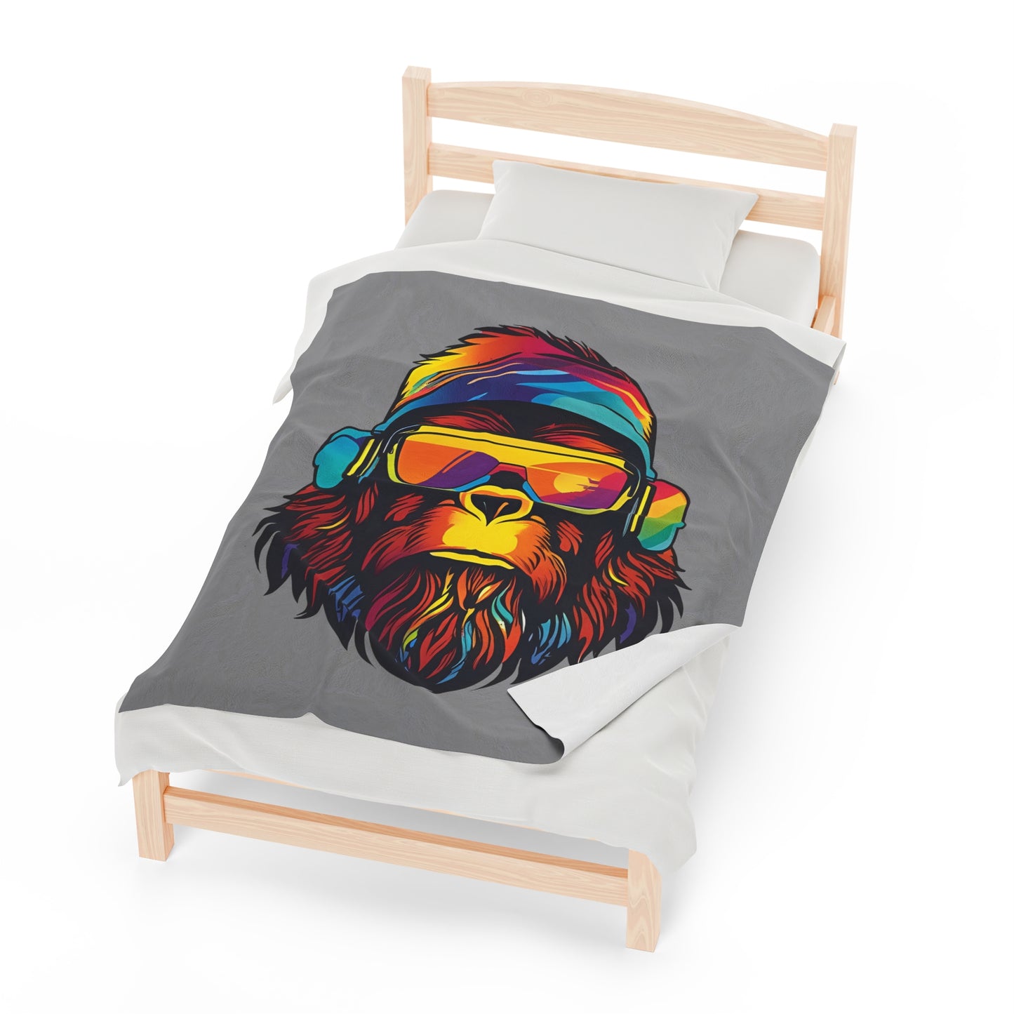 Disco Bigfoot Velveteen Plush Blanket