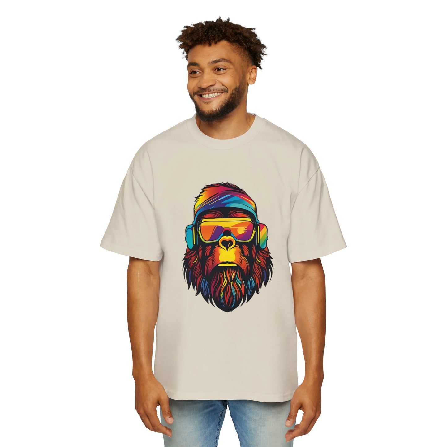 Disco Bigfoot Men's Heavy Oversized Tee