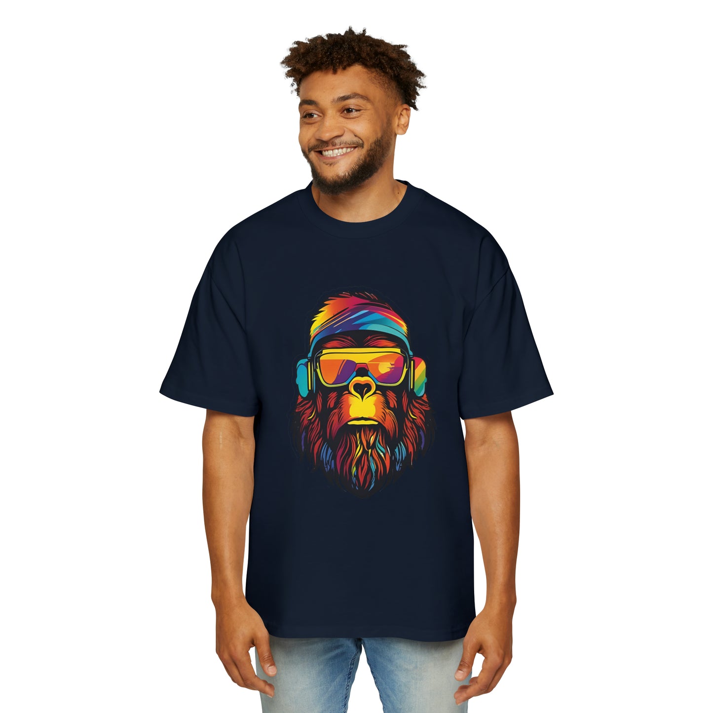 Disco Bigfoot Men's Heavy Oversized Tee